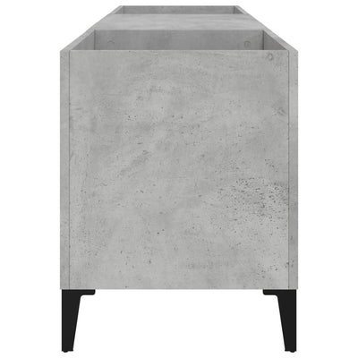 LP-levyjen säilytyskaappi betoninharmaa 121x38x48 cm puu