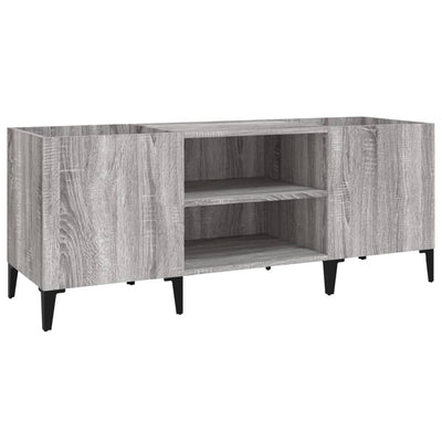 LP-levyjen säilytyskaappi harmaa Sonoma 121x38x48 cm puu