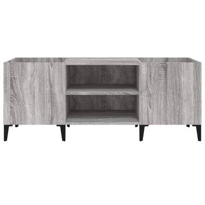 LP-levyjen säilytyskaappi harmaa Sonoma 121x38x48 cm puu