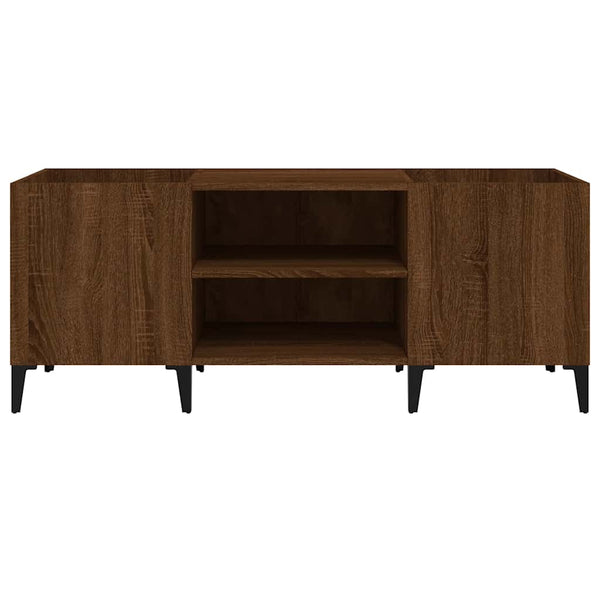 LP-levyjen säilytyskaappi ruskea tammi 121x38x48 cm puu