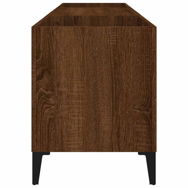 LP-levyjen säilytyskaappi ruskea tammi 121x38x48 cm puu