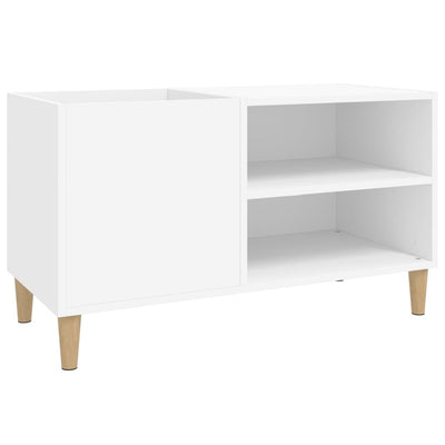 LP-levyjen säilytyskaappi valkoinen 84,5x38x48 cm tekninen puu