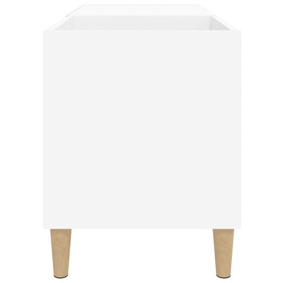 LP-levyjen säilytyskaappi valkoinen 84,5x38x48 cm tekninen puu