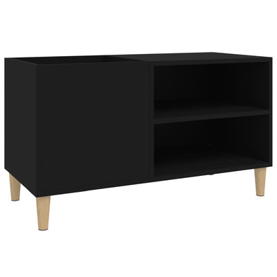 LP-levyjen säilytyskaappi musta 84,5x38x48 cm tekninen puu