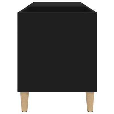 LP-levyjen säilytyskaappi musta 84,5x38x48 cm tekninen puu