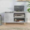 LP-levyjen säilytyskaappi betoninharmaa 84,5x38x48 cm puu