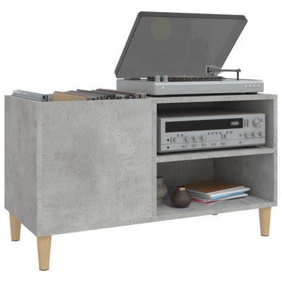 Betoninharmaa lp-levyjen säilytyskaappi Antonina 84,5x38x48cm (puu)