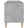 LP-levyjen säilytyskaappi betoninharmaa 84,5x38x48 cm puu