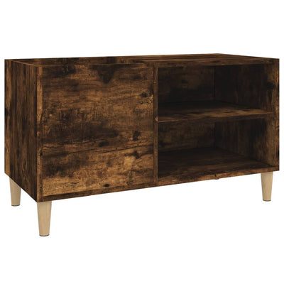 LP-levyjen säilytyskaappi savutammi 84,5x38x48 cm tekninen puu