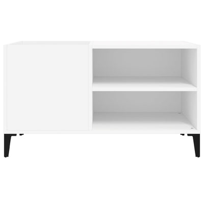 LP-levyjen säilytyskaappi valkoinen 84,5x38x48 cm tekninen puu