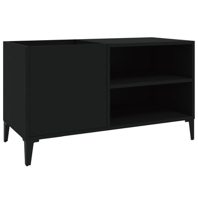 LP-levyjen säilytyskaappi musta 84,5x38x48 cm tekninen puu