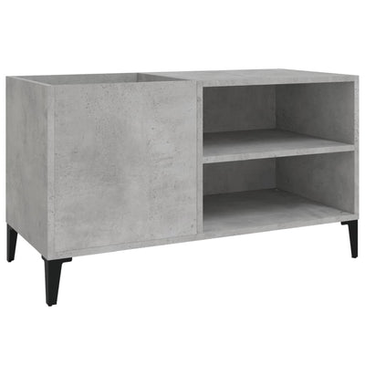 LP-levyjen säilytyskaappi betoninharmaa 84,5x38x48 cm puu