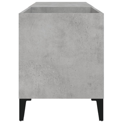 LP-levyjen säilytyskaappi betoninharmaa 84,5x38x48 cm puu