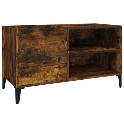 LP-levyjen säilytyskaappi savutammi 84,5x38x48 cm tekninen puu