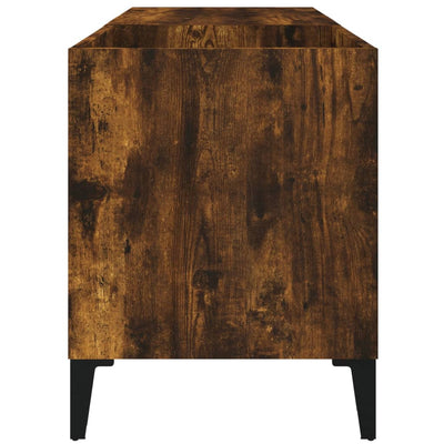 LP-levyjen säilytyskaappi savutammi 84,5x38x48 cm tekninen puu