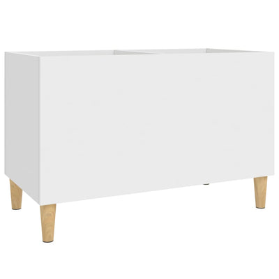LP-levyjen säilytyskaappi valkoinen 74,5x38x48 cm tekninen puu