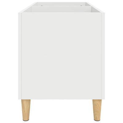 LP-levyjen säilytyskaappi valkoinen 74,5x38x48 cm tekninen puu