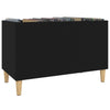 LP-levyjen säilytyskaappi musta 74,5x38x48 cm tekninen puu