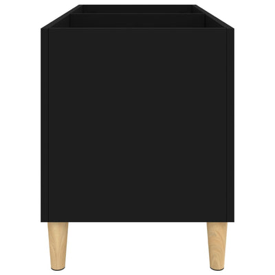 LP-levyjen säilytyskaappi musta 74,5x38x48 cm tekninen puu