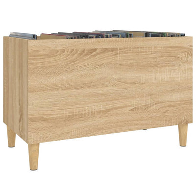 LP-levyjen säilytyskaappi Sonoma-tammi 74,5x38x48 cm puu