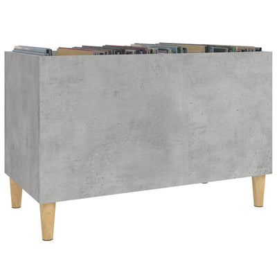 LP-levyjen säilytyskaappi betoninharmaa 74,5x38x48 cm puu