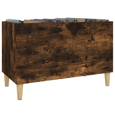 LP-levyjen säilytyskaappi savutammi 74,5x38x48 cm tekninen puu