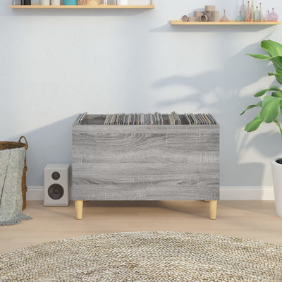 LP-levyjen säilytyskaappi harmaa Sonoma 74,5x38x48 cm puu