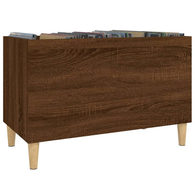 LP-levyjen säilytyskaappi ruskea tammi 74,5x38x48 cm puu