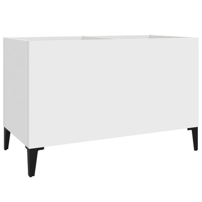 LP-levyjen säilytyskaappi valkoinen 74,5x38x48 cm tekninen puu