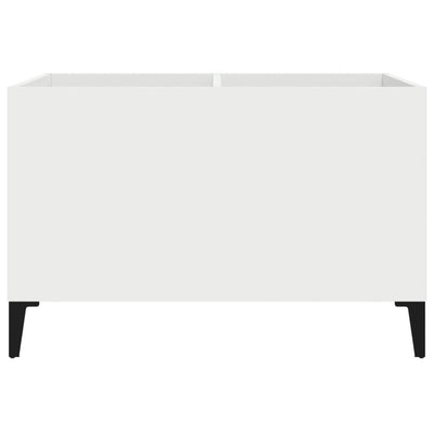 LP-levyjen säilytyskaappi valkoinen 74,5x38x48 cm tekninen puu