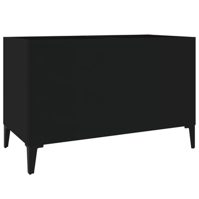 LP-levyjen säilytyskaappi musta 74,5x38x48 cm tekninen puu