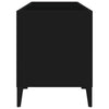 LP-levyjen säilytyskaappi musta 74,5x38x48 cm tekninen puu