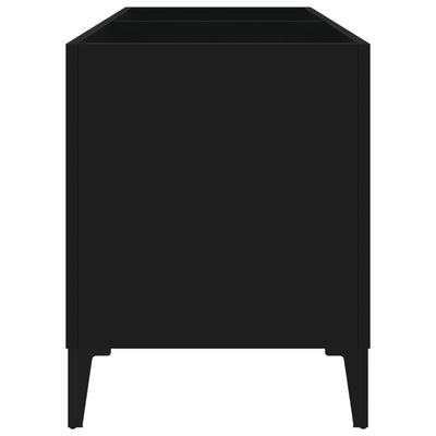 LP-levyjen säilytyskaappi musta 74,5x38x48 cm tekninen puu