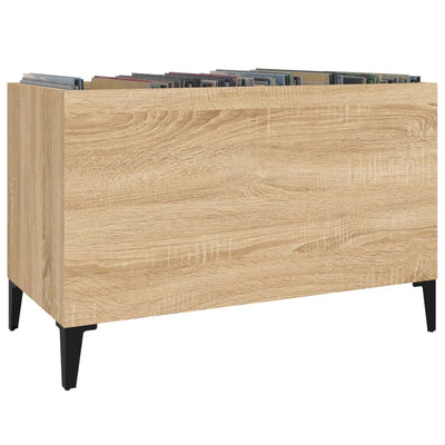LP-levyjen säilytyskaappi Sonoma-tammi 74,5x38x48 cm puu