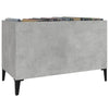 LP-levyjen säilytyskaappi betoninharmaa 74,5x38x48 cm puu