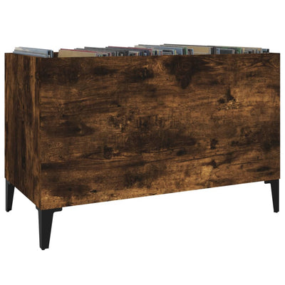 LP-levyjen säilytyskaappi savutammi 74,5x38x48 cm tekninen puu