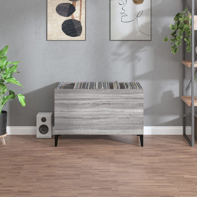 LP-levyjen säilytyskaappi harmaa Sonoma 74,5x38x48 cm puu