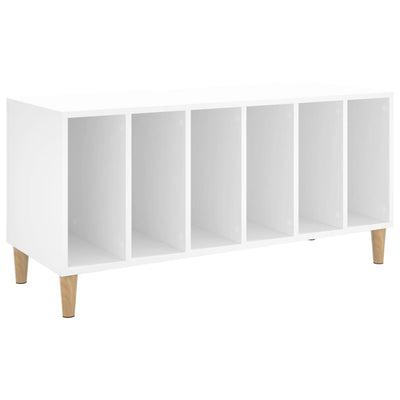 LP-levyjen säilytyskaappi valkoinen 100x38x48 cm tekninen puu