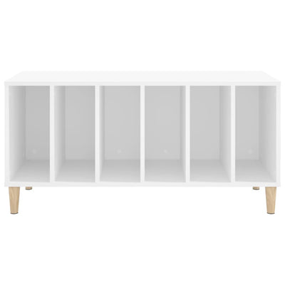 LP-levyjen säilytyskaappi valkoinen 100x38x48 cm tekninen puu