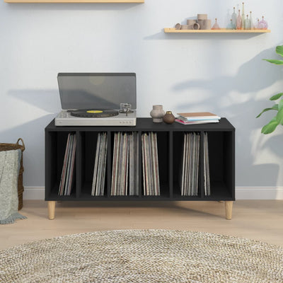 LP-levyjen säilytyskaappi musta 100x38x48 cm tekninen puu
