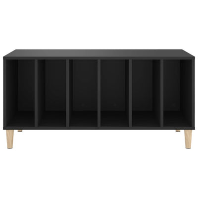 LP-levyjen säilytyskaappi musta 100x38x48 cm tekninen puu