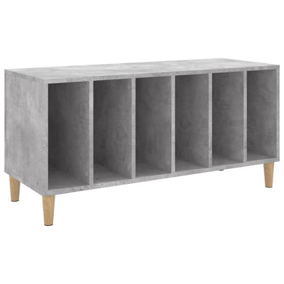 LP-levyjen säilytyskaappi betoninharmaa 100x38x48 cm puu
