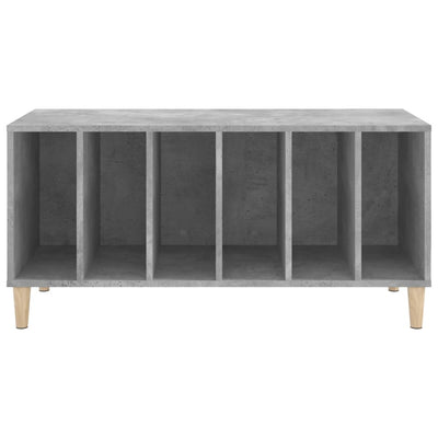 LP-levyjen säilytyskaappi betoninharmaa 100x38x48 cm puu