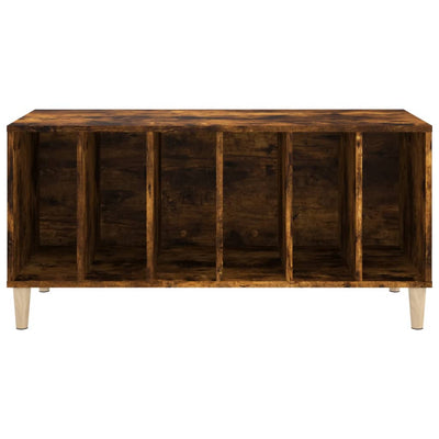 LP-levyjen säilytyskaappi savutammi 100x38x48 cm tekninen puu