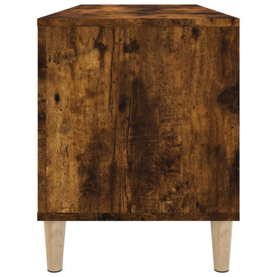 LP-levyjen säilytyskaappi savutammi 100x38x48 cm tekninen puu