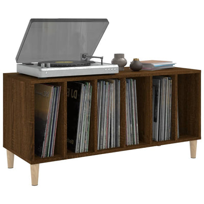 LP-levyjen säilytyskaappi ruskea tammi 100x38x48 cm puu