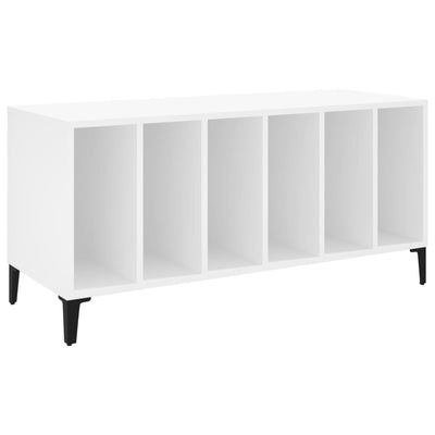 LP-levyjen säilytyskaappi valkoinen 100x38x48 cm tekninen puu