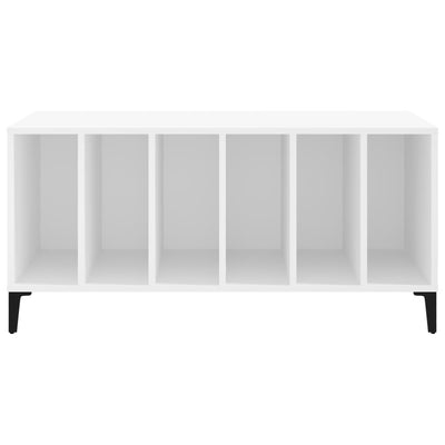 LP-levyjen säilytyskaappi valkoinen 100x38x48 cm tekninen puu