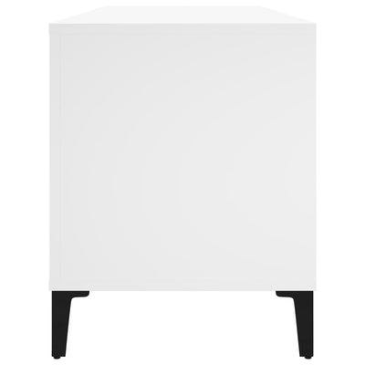 LP-levyjen säilytyskaappi valkoinen 100x38x48 cm tekninen puu