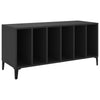 LP-levyjen säilytyskaappi musta 100x38x48 cm tekninen puu
